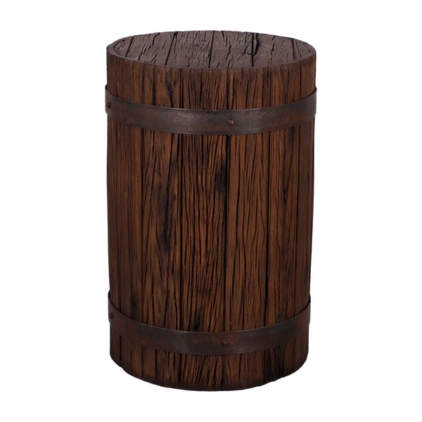 Stool - Remnants 11"Dia X 17"H With Metal Bandings