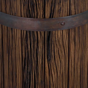 Stool - Remnants 11"Dia X 17"H With Metal Bandings