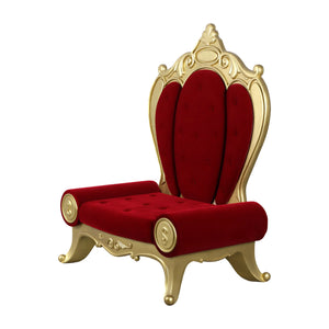 Throne Rococo Armless 160Cm Gold&Red Upholstery (Not In Aus)