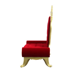 Throne Rococo Armless 160Cm Gold&Red Upholstery (Not In Aus)