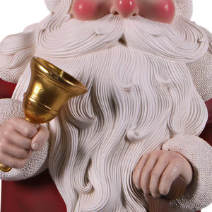 Heinimex Vintage Santa 4ft w/ Cane Christmas decor, realistic painted finish with textured trim, classic nostalgic holiday display style close up detail