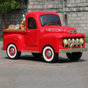Vintage Pickup with Christmas Gifts